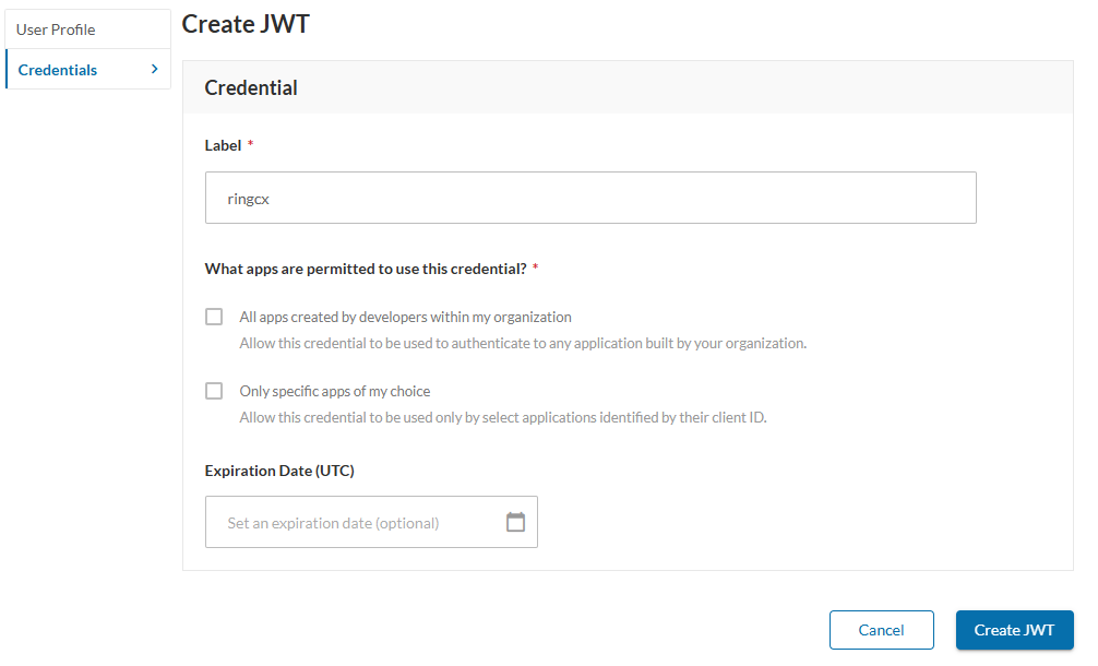 Create JWT